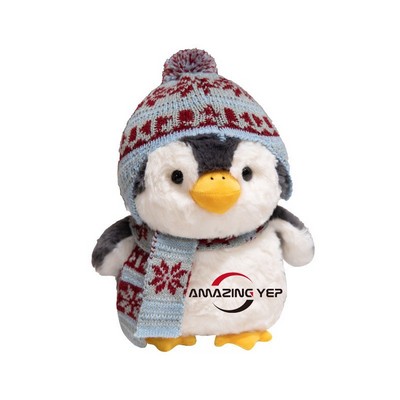 Snowflake Hat Penguin Stuffed Animal-AG0031