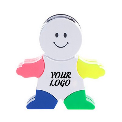 Human Shape Highlighter Pen With Keyboard Brush