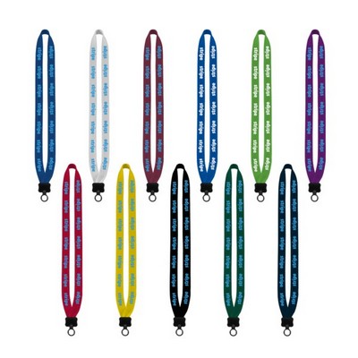 3/4" Cotton Lanyard with Plastic Clamshell & O-Ring