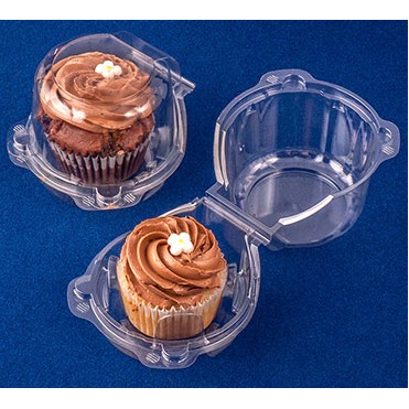 Premium Crystal CupCase Single Cupcake Container (5"x5 3/8"x3 7/8")
