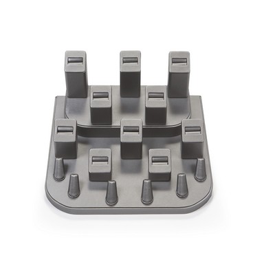 Silver Gray Leatherette Magnetic Display