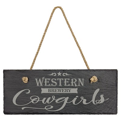 Rectangle Laserable Slate Plaque, 10"x4"