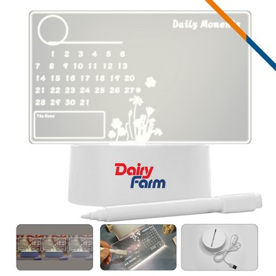 Baro USB Charging LED Note Board Night Light