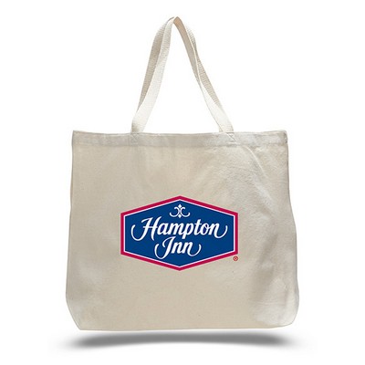 12Oz Canvas Jumbo Tote with Bottom Gusset (20" x 15" x 5")