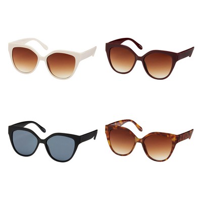 Rose Angled Top Cat Eye Sunglasses