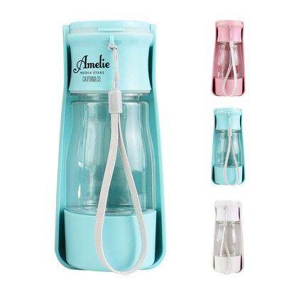 11oz 2 In 1 Foldable Dog Water Bottle