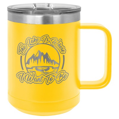 Polar Camel 15 oz. Yellow Vacuum Insulated Mug w/Slider Lid