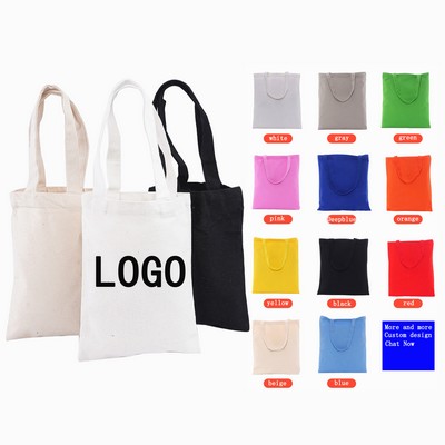 Large Zippered Canvas Tote Bag