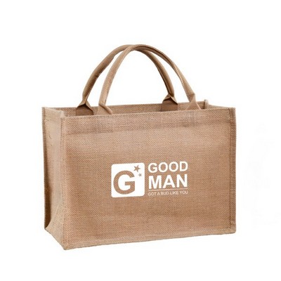 Three-Dimensional Linen Tote Bag(14.6"Wx10.6 "Hx7.1 "T)