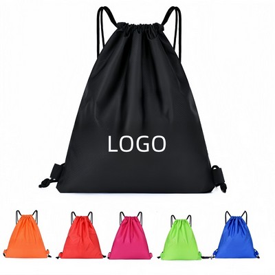 Portable Essential For Gym Polyester Drawstring Backpack