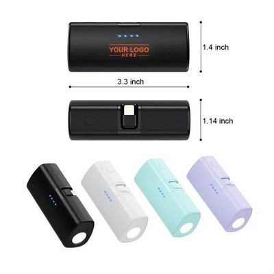 5000mAh Compact Sidekick Power Bank with Built-In Flashlight