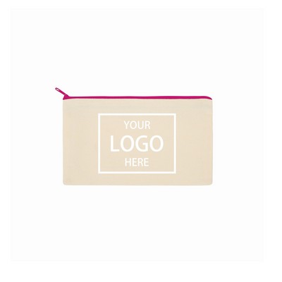 Canvas Zippered Pencil Case